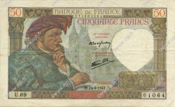 50 Francs JACQUES CŒUR FRANKREICH  1941 F.19.09 SS