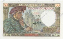 50 Francs JACQUES CŒUR FRANCE  1942 F.19.20 UNC