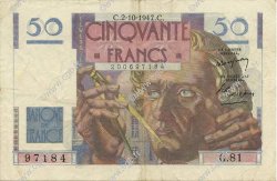 50 Francs LE VERRIER FRANKREICH  1947 F.20.09 SS