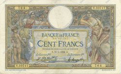 100 Francs LUC OLIVIER MERSON grands cartouches FRANKREICH  1924 F.24.02 SS