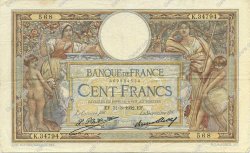 100 Francs LUC OLIVIER MERSON grands cartouches FRANCIA  1932 F.24.11 BB