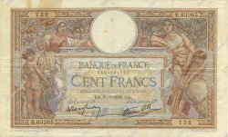 100 Francs LUC OLIVIER MERSON type modifié FRANCE  1939 F.25.40 VF