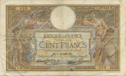 100 Francs LUC OLIVIER MERSON type modifié FRANKREICH  1939 F.25.49 fSS