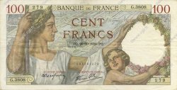100 Francs SULLY FRANCE  1939 F.26.12 VF+