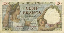 100 Francs SULLY FRANKREICH  1940 F.26.27 SS