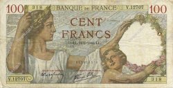100 Francs SULLY FRANCE  1940 F.26.33 F+