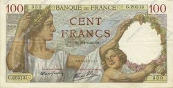 100 Francs SULLY FRANCE  1941 F.26.49 XF-