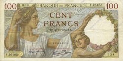100 Francs SULLY FRANKREICH  1941 F.26.61 SS