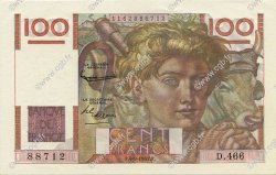 100 Francs JEUNE PAYSAN FRANCE  1952 F.28.33 XF+