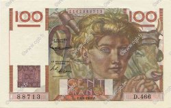 100 Francs JEUNE PAYSAN FRANCE  1952 F.28.33 XF+