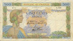 500 Francs LA PAIX FRANCIA  1940 F.32.03 MBC