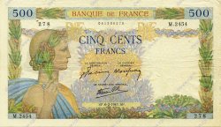 500 Francs LA PAIX FRANCIA  1941 F.32.14 BB