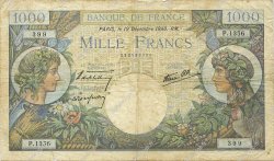 1000 Francs COMMERCE ET INDUSTRIE FRANCIA  1940 F.39.03 BC