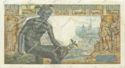 1000 Francs DÉESSE DÉMÉTER FRANCE  1942 F.40.05 VF+