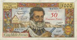 50 NF sur 5000 Francs HENRI IV FRANCIA  1959 F.54.02 MBC