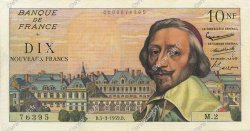 10 Nouveaux Francs RICHELIEU FRANKREICH  1959 F.57.01 fVZ