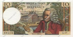10 Francs VOLTAIRE FRANKREICH  1963 F.62.03 fST