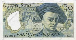 50 Francs QUENTIN DE LA TOUR FRANCE  1983 F.67.09 SUP