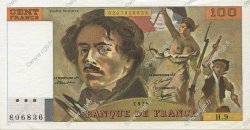 100 Francs DELACROIX modifié FRANCE  1978 F.69.01g AU+