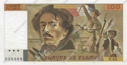 100 Francs DELACROIX modifié FRANCE  1982 F.69.06