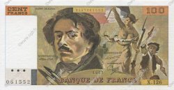 100 Francs DELACROIX modifié FRANCE  1987 F.69.11 UNC-