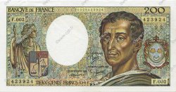 200 Francs MONTESQUIEU FRANKREICH  1981 F.70.01 VZ+