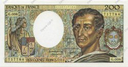 200 Francs MONTESQUIEU FRANCE  1981 F.70.01 NEUF