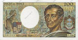 200 Francs MONTESQUIEU FRANKREICH  1985 F.70.05 VZ+