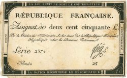 250 Livres FRANCE  1793 Ass.45a F+