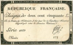 250 Livres FRANCE  1793 Ass.45a VF