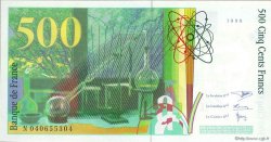 500 Francs PIERRE ET MARIE CURIE FRANCE  1998 F.76.04 UNC