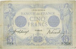 5 Francs BLEU FRANCIA  1915 F.02.31 q.BB