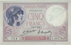 5 Francs FEMME CASQUÉE FRANCIA  1925 F.03.09 q.SPL