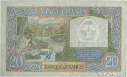 20 Francs TRAVAIL ET SCIENCE FRANCE  1941 F.12.16 VF+