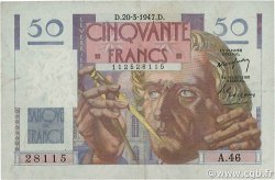 50 Francs LE VERRIER FRANCIA  1947 F.20.07 BB