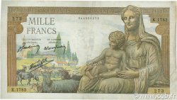 1000 Francs DÉESSE DÉMÉTER FRANCIA  1942 F.40.10 MBC