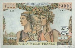 5000 Francs TERRE ET MER FRANCE  1951 F.48.05 AU