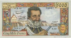 5000 Francs HENRI IV FRANCIA  1958 F.49.06 q.SPL