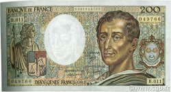 200 Francs MONTESQUIEU FRANCIA  1982 F.70.02 BB