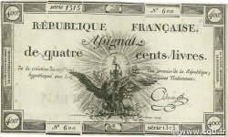 400 Livres FRANCIA  1792 Ass.38a q.SPL