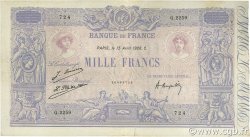 1000 Francs BLEU ET ROSE FRANCIA  1926 F.36.42 BB