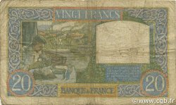 20 Francs TRAVAIL ET SCIENCE FRANCE  1941 F.12.12 VG