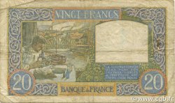 20 Francs TRAVAIL ET SCIENCE FRANCE  1941 F.12.15 VG