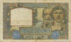 20 Francs TRAVAIL ET SCIENCE FRANCE  1941 F.12.17 F