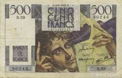 500 Francs CHATEAUBRIAND FRANCE  1945 F.34.02 VF