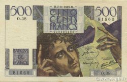 500 Francs CHATEAUBRIAND FRANCE  1945 F.34.03 XF+