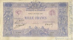 1000 Francs BLEU ET ROSE FRANCIA  1925 F.36.41 MBC