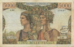 5000 Francs TERRE ET MER FRANCIA  1951 F.48.05 MB