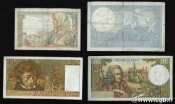 Lot 4 billets BdF : Les 10 Francs au XXe siècle FRANCE  1940 F.07-08-62-63 VF
