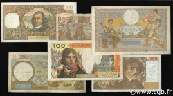 Lot 6 billets BdF : Les 100 Francs au XXe siècle FRANCIA  1940 F.25-26-28-59-65-69 MB